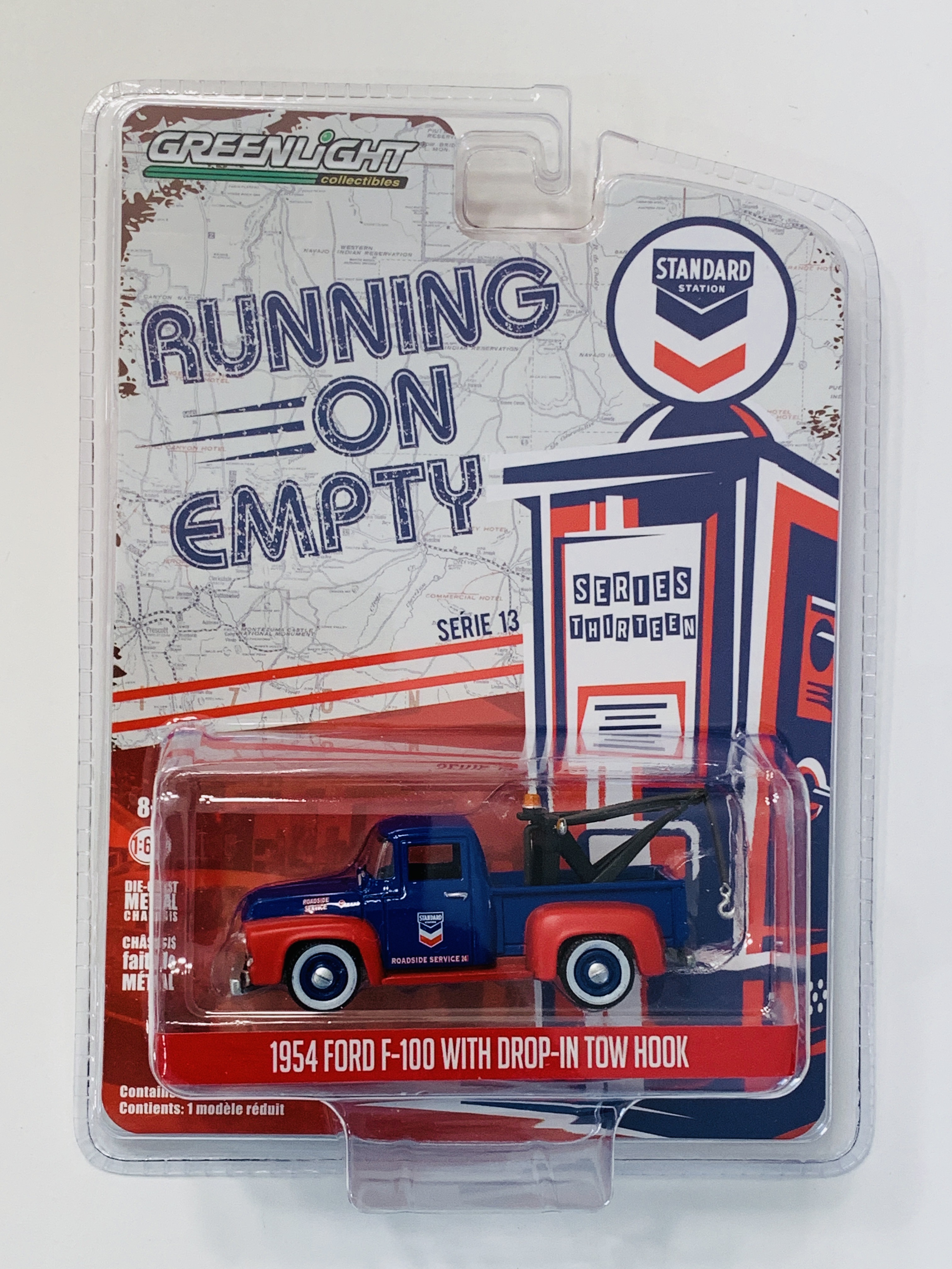 Greenlight Running On Empty Standard Oil 1954 Ford F-100 With Drop-In Tow Hook