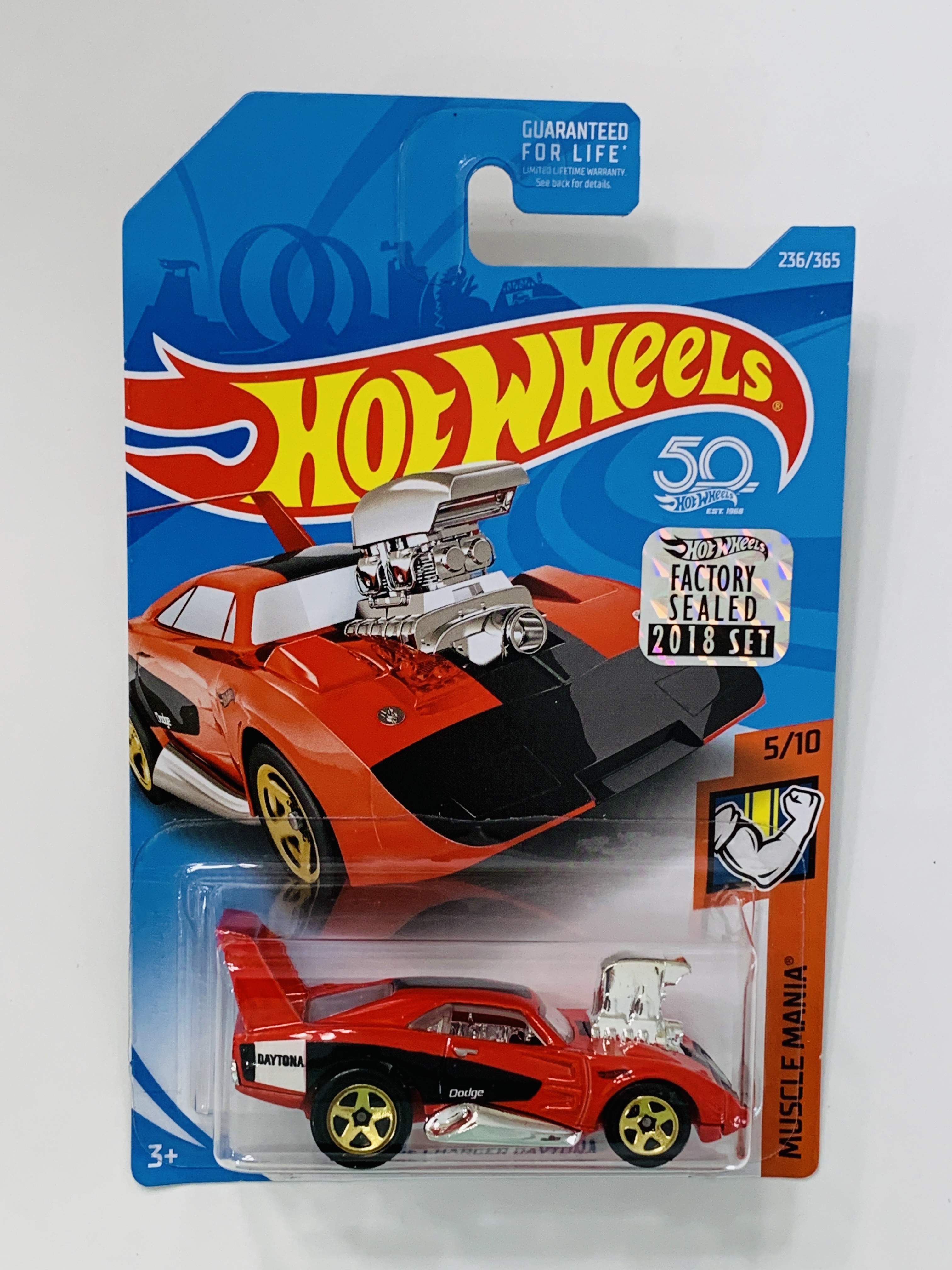 Hot Wheels 2018 Factory Set #236 Dodge Charger Daytona - Red