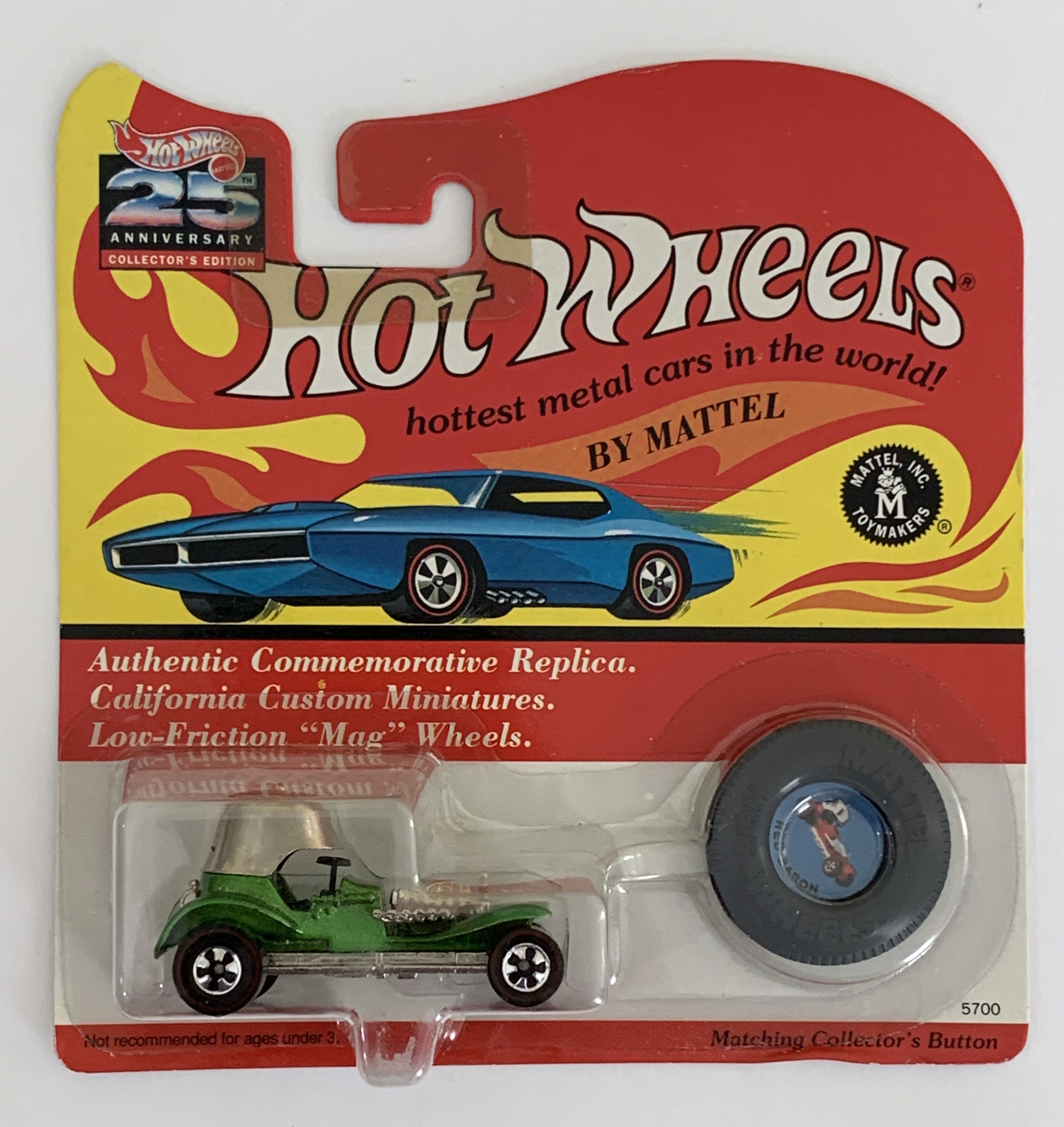 Hot Wheels 25th Anniversary Red Baron Green 8082