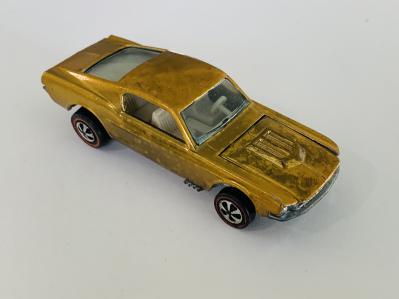Hot Wheels Redline Custom Mustang - Gold With White Interior 1